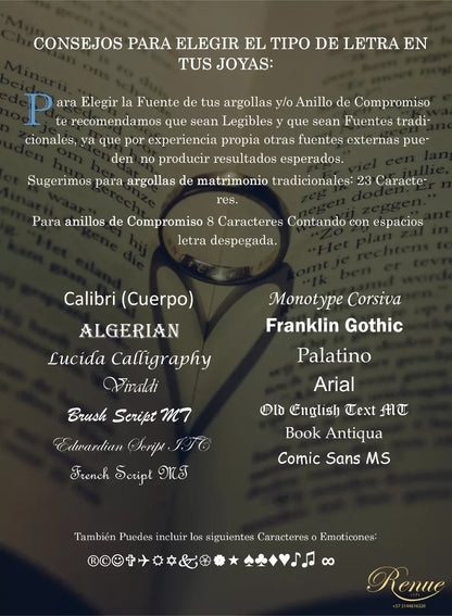 Anillo  de Compromiso en Plata C/U