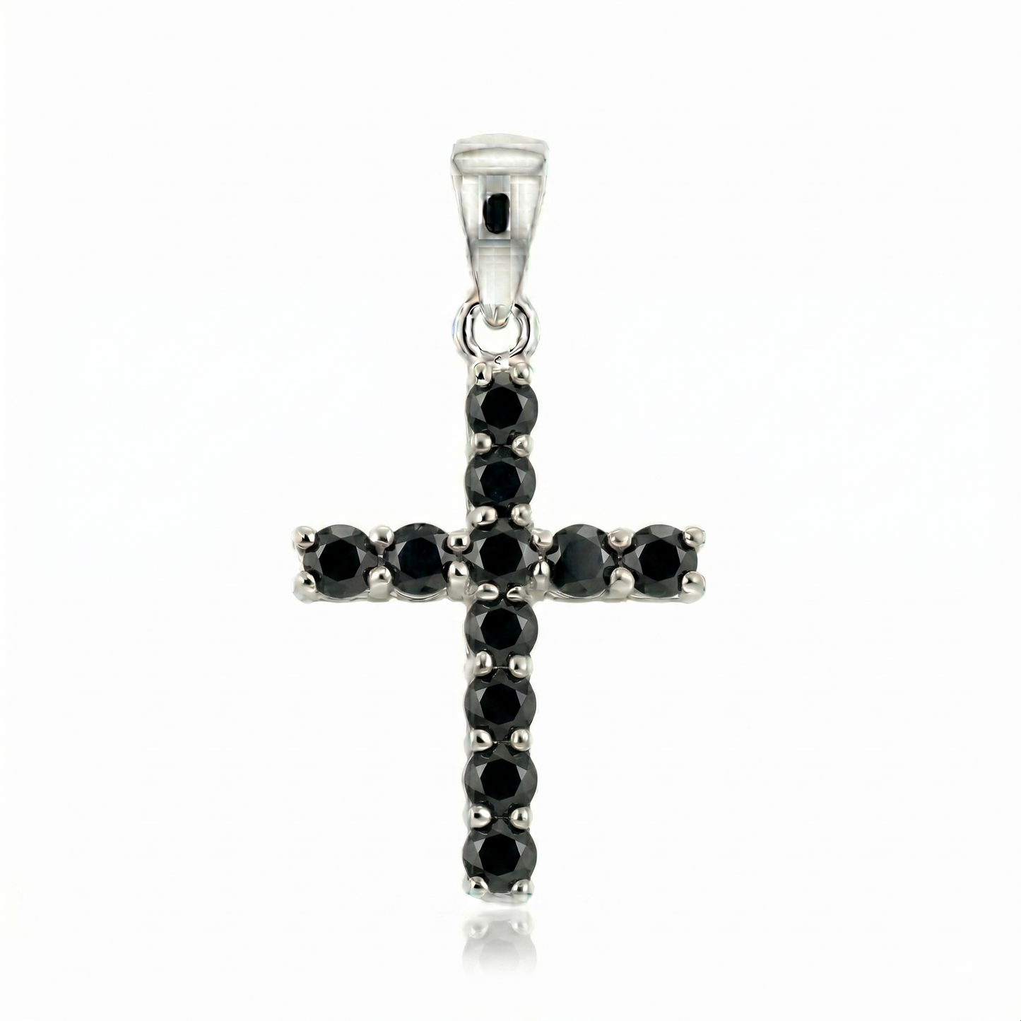 Cruz en  Plata  con Gemas