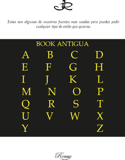 Dije Letra  , Inicial Nombre En Book Antigua Oro 18 K