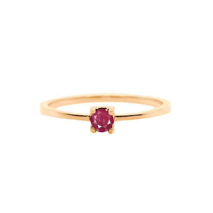 Anillo De Compromiso engaste  En Oro 18 k Con gema