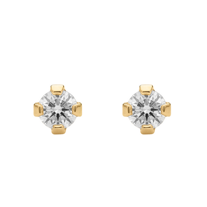 Aretes Topos Oro Amarillo 18k 3mm Circones Clásicos Bebe de Joyería Renue