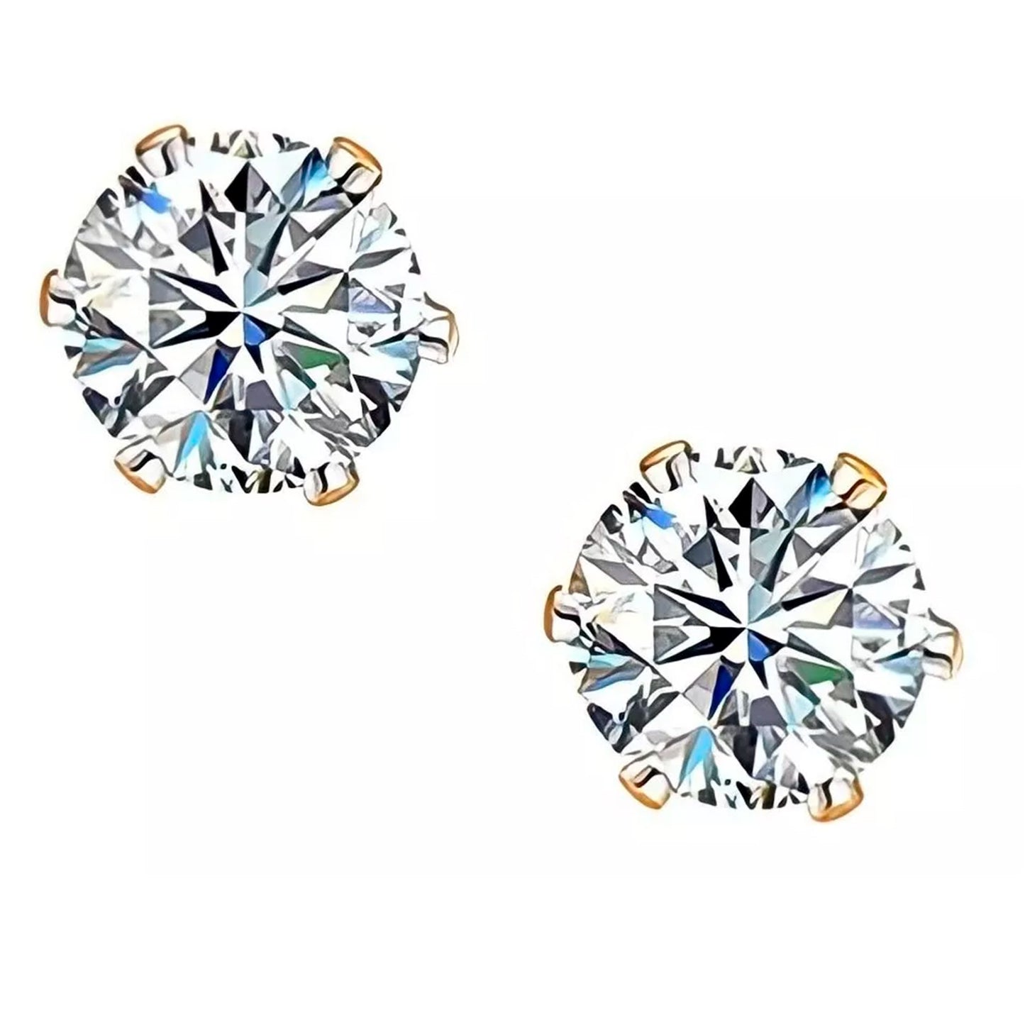 Topos En Oro 18k Circón .750 Italy Certificados