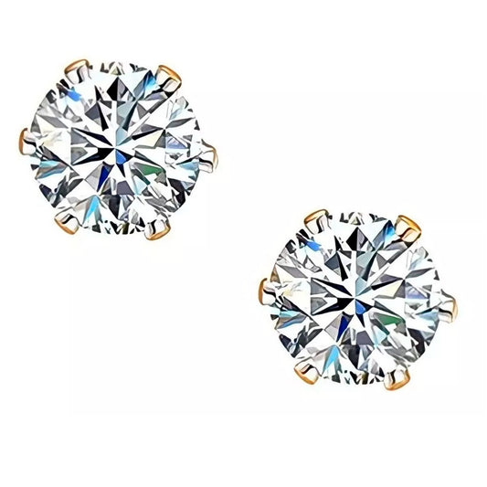 Topos En Oro 18k Circón .750 Italy Certificados