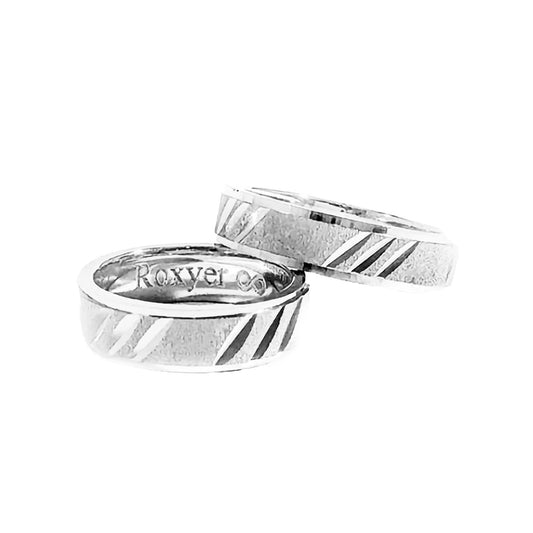 Argollas de Matrimonio En Plata .950 Diamantadas M16