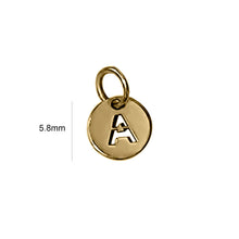 Cargar imagen en el visor de la galería, Dije Medalla Letra , Inicial Nombre en Oro 18k
