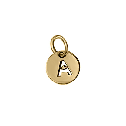 Dije Medalla Letra , Inicial Nombre en Oro 18k