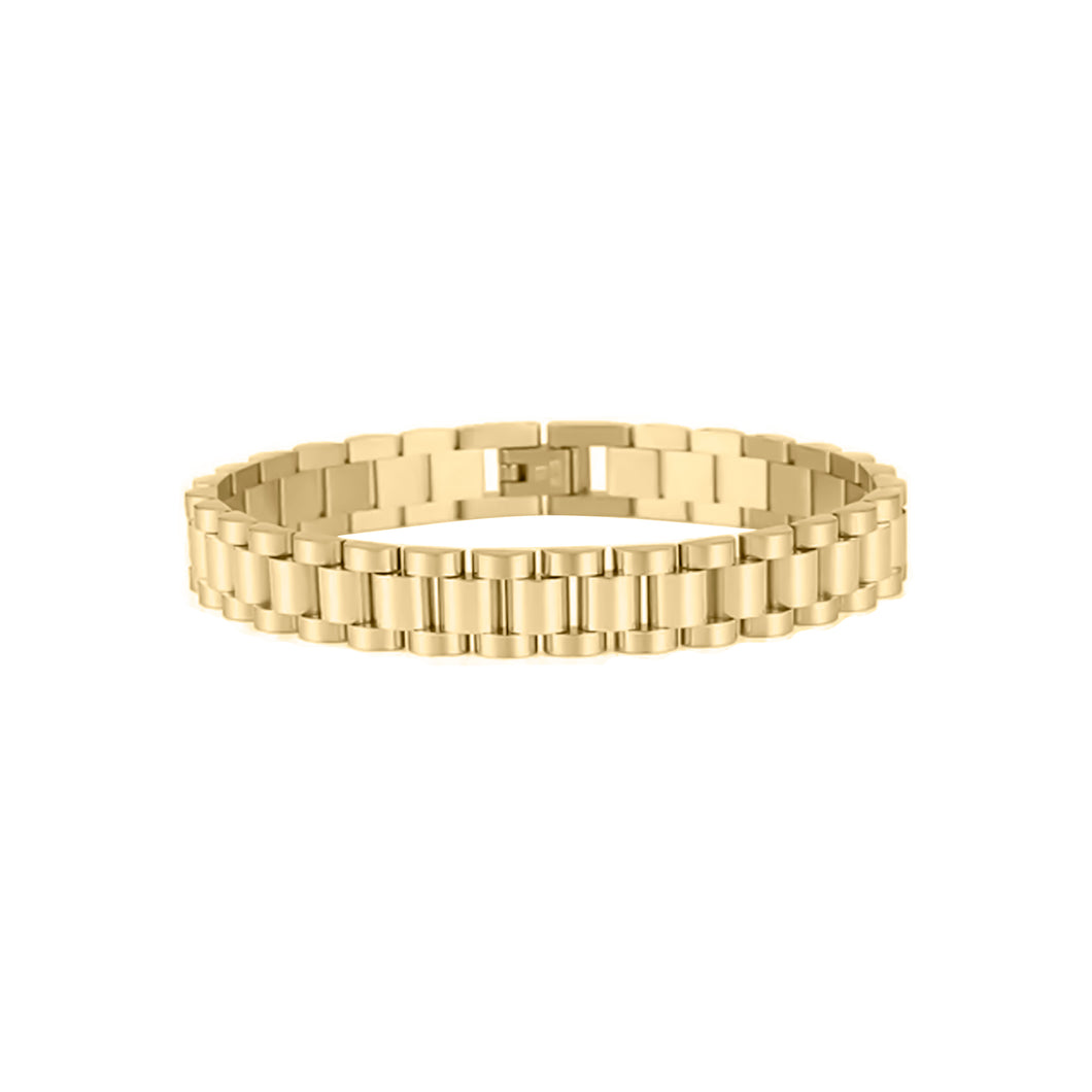 Pulsera estilo Rolex En Oro Amarillo 18k