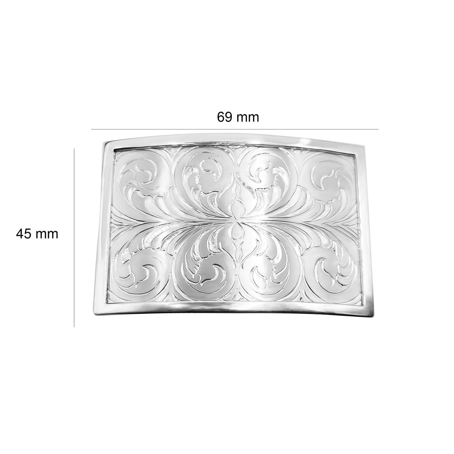 Hebilla Correa en Plata 950 estilo Clint Orms para Caballero