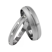 Cargar imagen en el visor de la galería, Argollas En Plata Matrimonio Diseño Par Joyeria Renue
