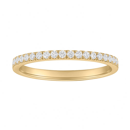 Cintillo en Oro Amarillo 18k con Diamantes