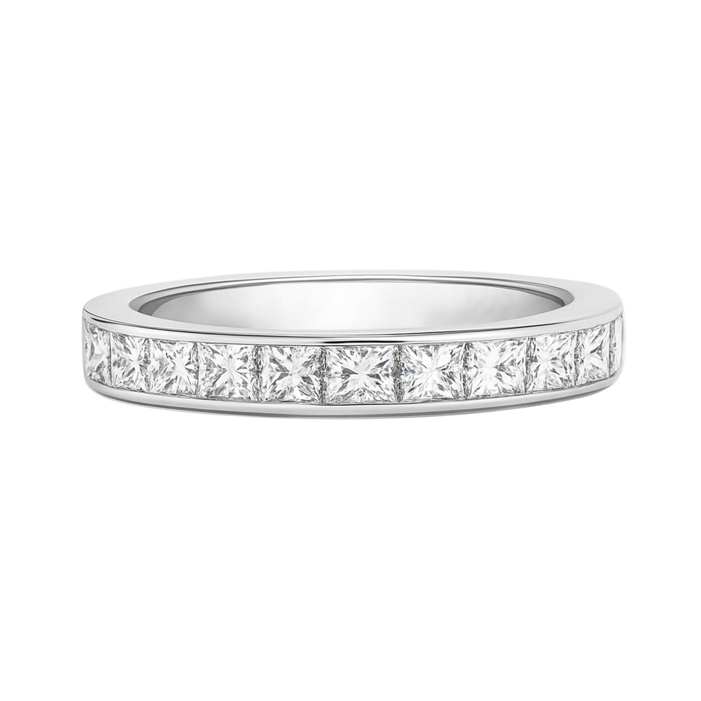 Cintillo con Piedra Princes en Oro blanco 18 k