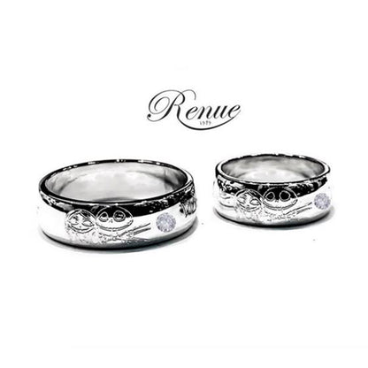 Argollas de Boda en Plata con Rodio efecto oro blanco