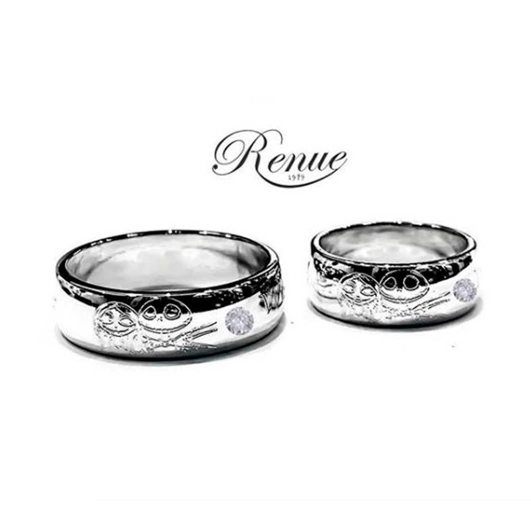 Argollas de Boda en Plata con Rodio efecto oro blanco