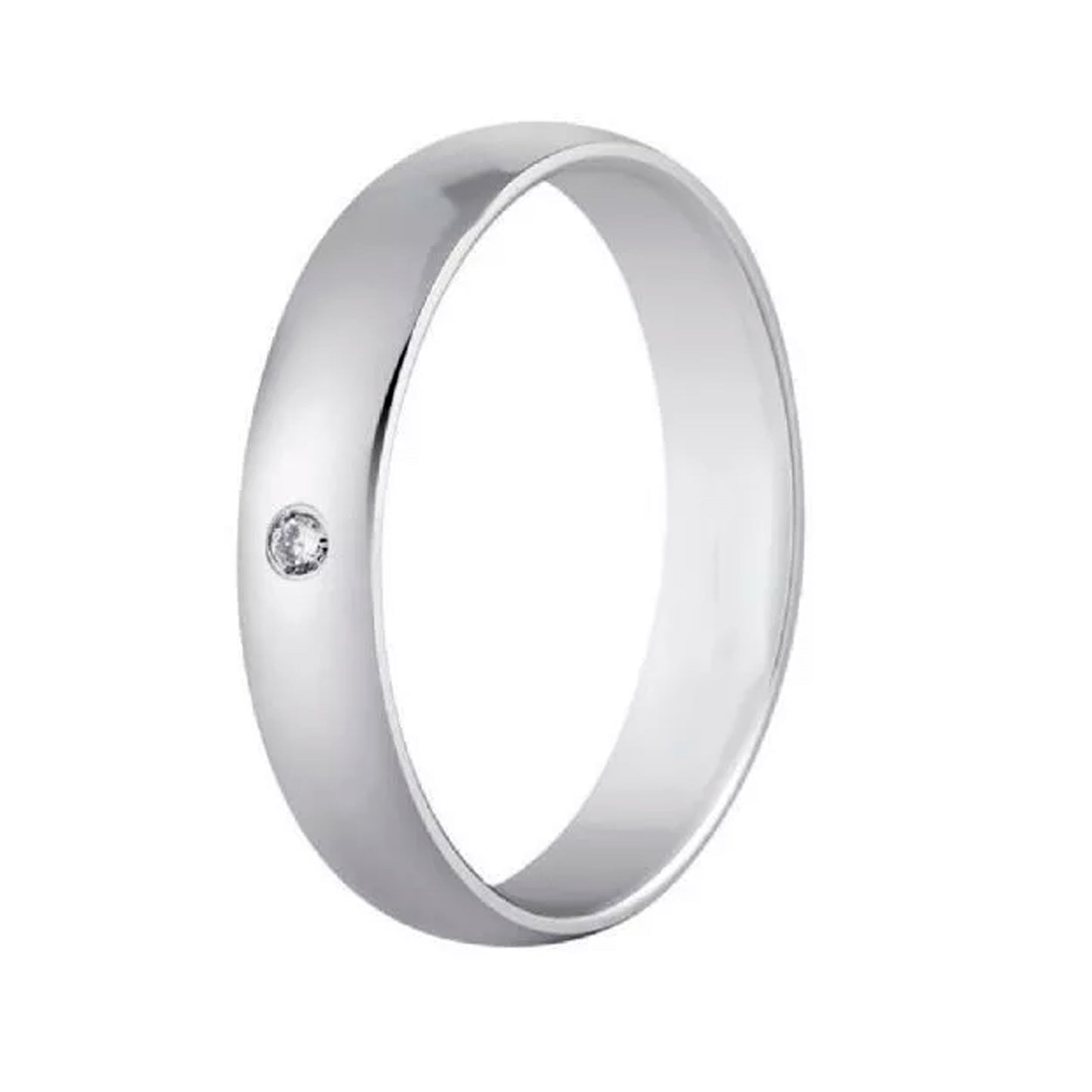 Argolla De Matrimonio Compromiso En Oro Blanco 18k C/u Boda