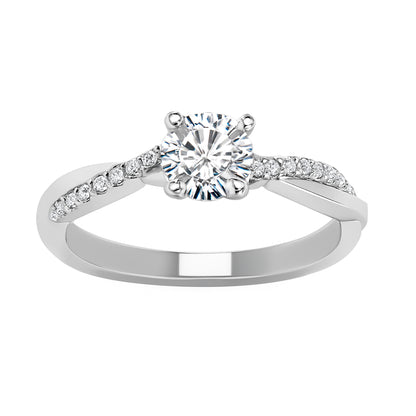 Anillo De Compromiso En Plata 950 Con Circon