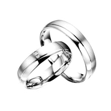 Cargar imagen en el visor de la galería, Anillos Matrimonio Económicas En Plata  Estuche Grabado
