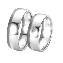 Cargar imagen en el visor de la galería, Argolla De Matrimonio En Plata 950 Con Grabado, Estuche
