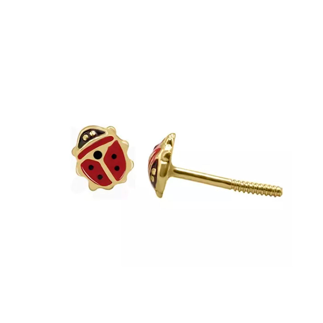 Topos De Mariquita En Oro Amarillo 18k