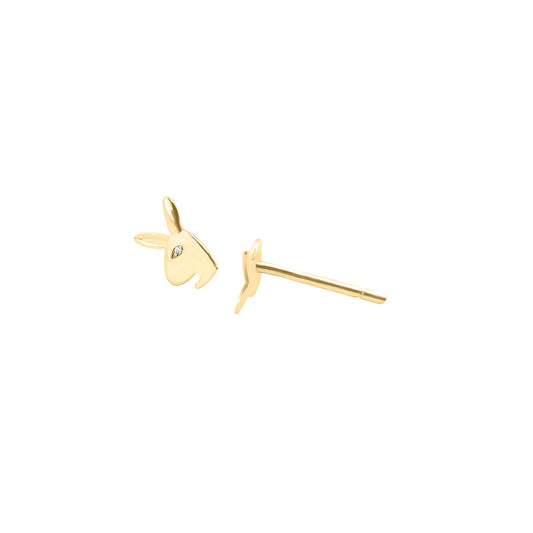 Topos De Conejo En Oro 18k Para Mujer / Niña