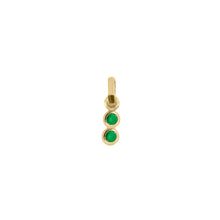 Cargar imagen en el visor de la galería, Dije Al Bisel En Dona Con Oro Amarillo 18k Con Esmeralda
