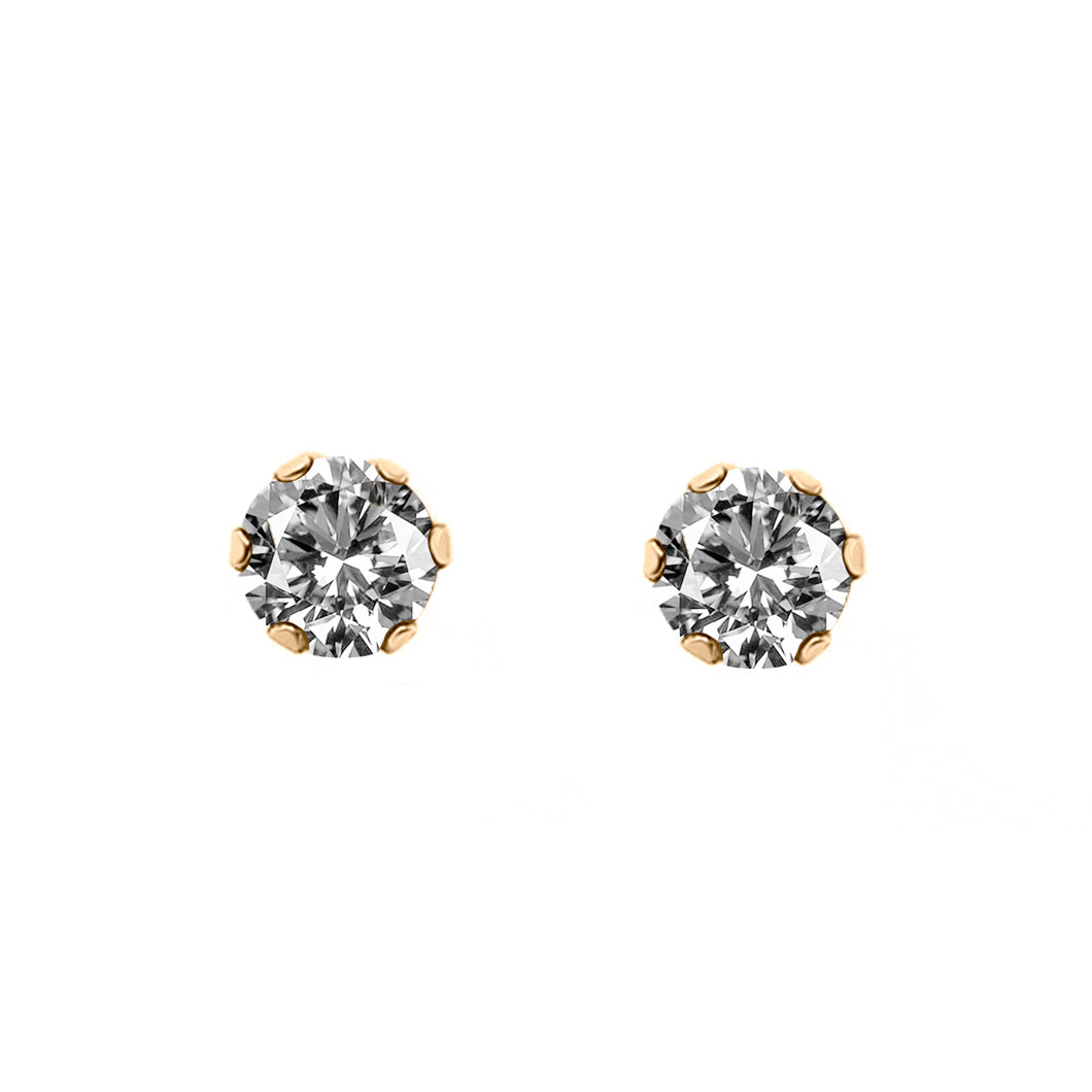 TOPOS 6 UÑAS EN ORO 18 K CON CIRCONES