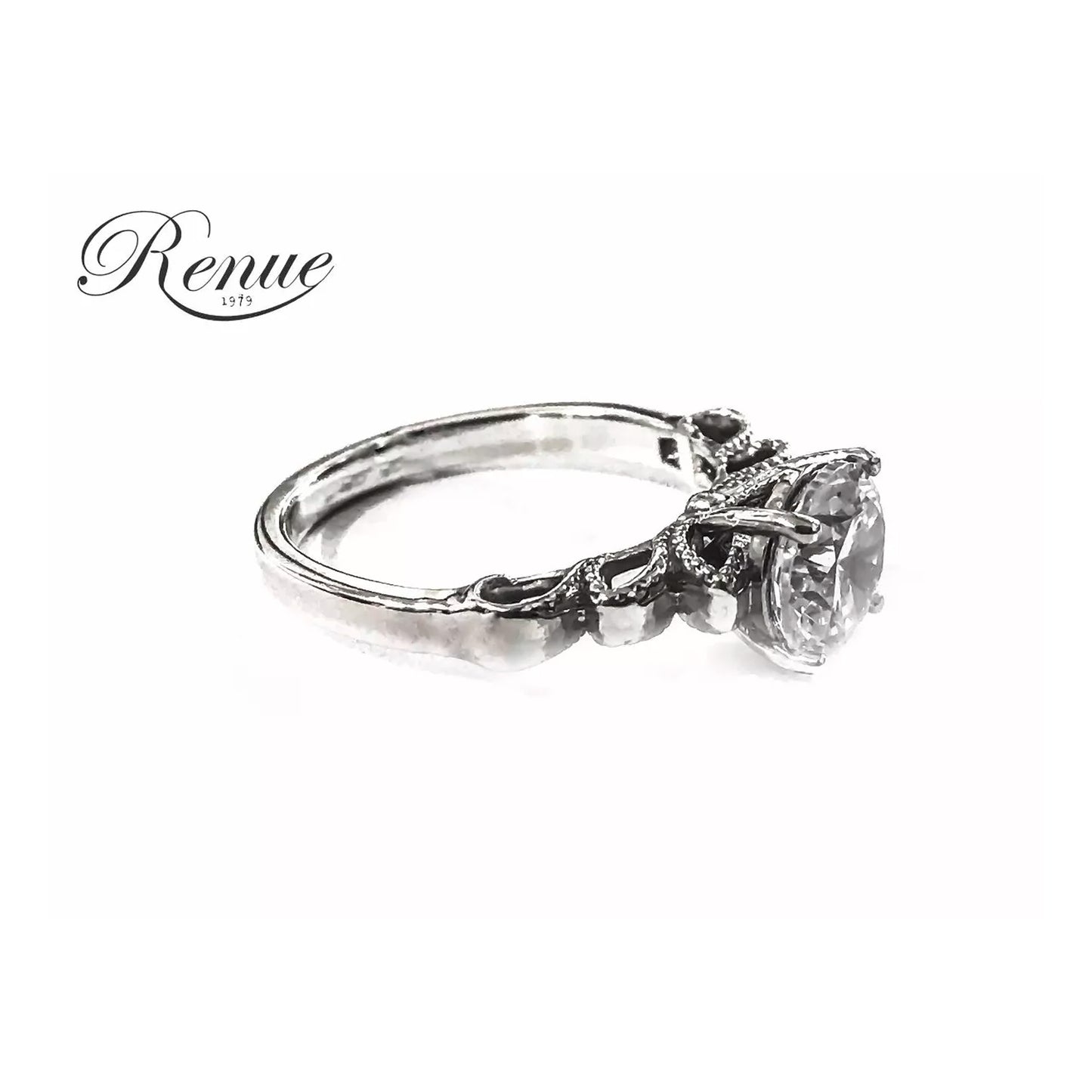 Anillo Catedral De Compromiso En Plata Solitario