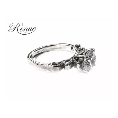 Anillo Catedral De Compromiso En Plata Solitario