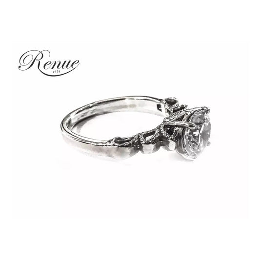 Anillo Catedral De Compromiso En Plata Solitario