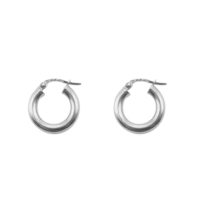 Candongas en Oro Blanco 18 K