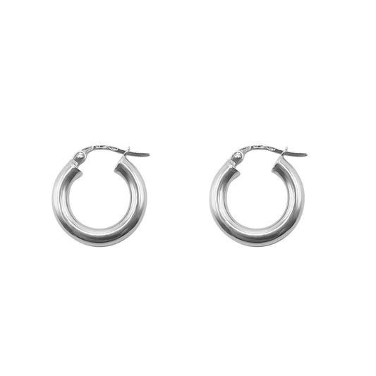 Candongas en Oro Blanco 18 K