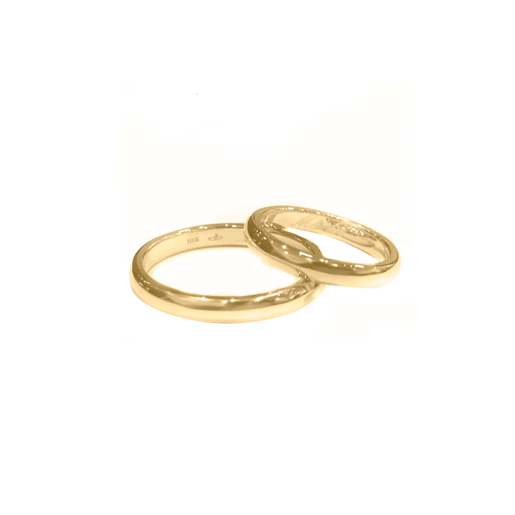 Par Argollas De Matrimonio En Oro 14k 3mm Estuche + Grabado