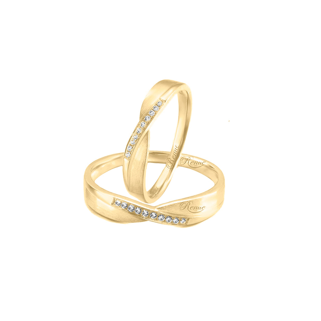 Argolla De Matrimonio Oro 18k Circon Piedras Economicas C/u