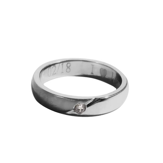 Argolla De Matrimonio Plata + Estuche + Grabado