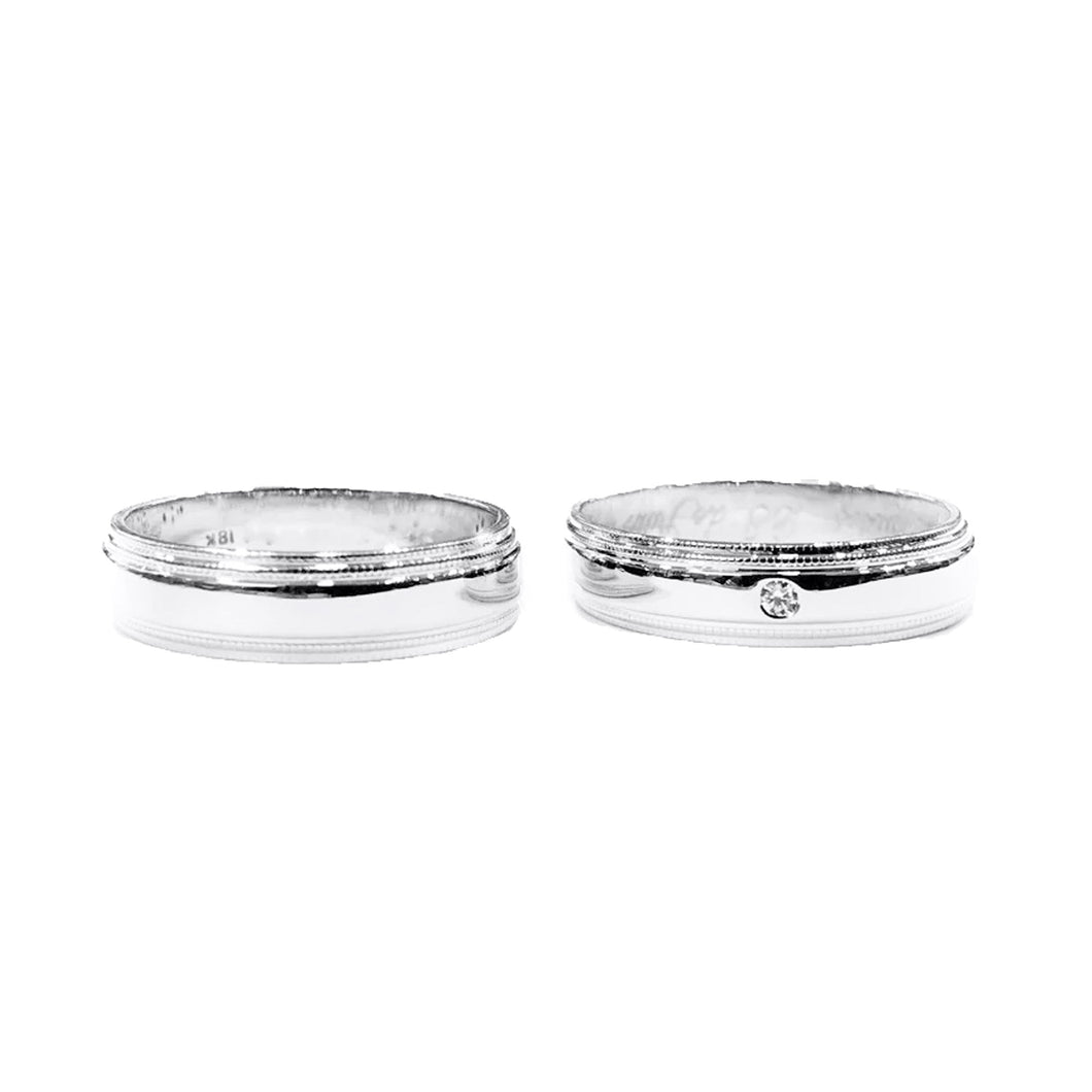 Argollas De Matrimonio En Plata Clásicas Con Grabado 2 Uds.