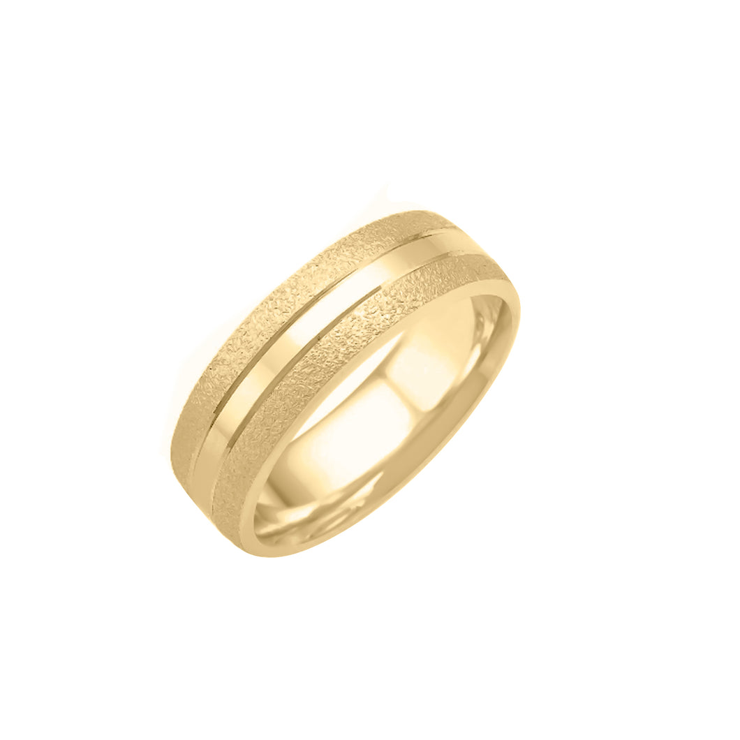 Argolla De Matrimonio Grafilada Compromiso Oro 18kc/u