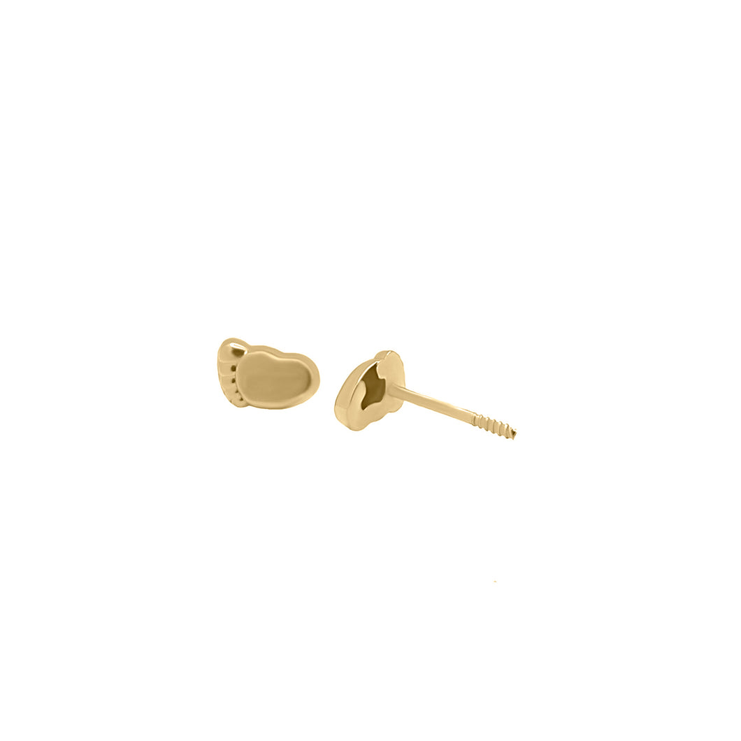 Topos De Pies En Oro Amarillo 18k Para Mujer/niña
