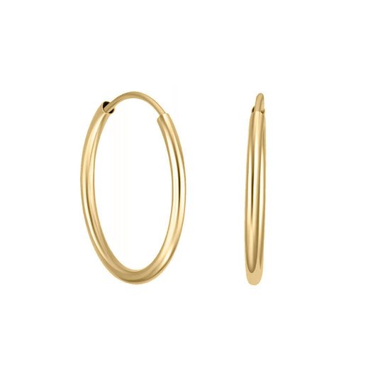 Candongas, Aretes Clásicos De Oro 18k Topos Dama, Mujer