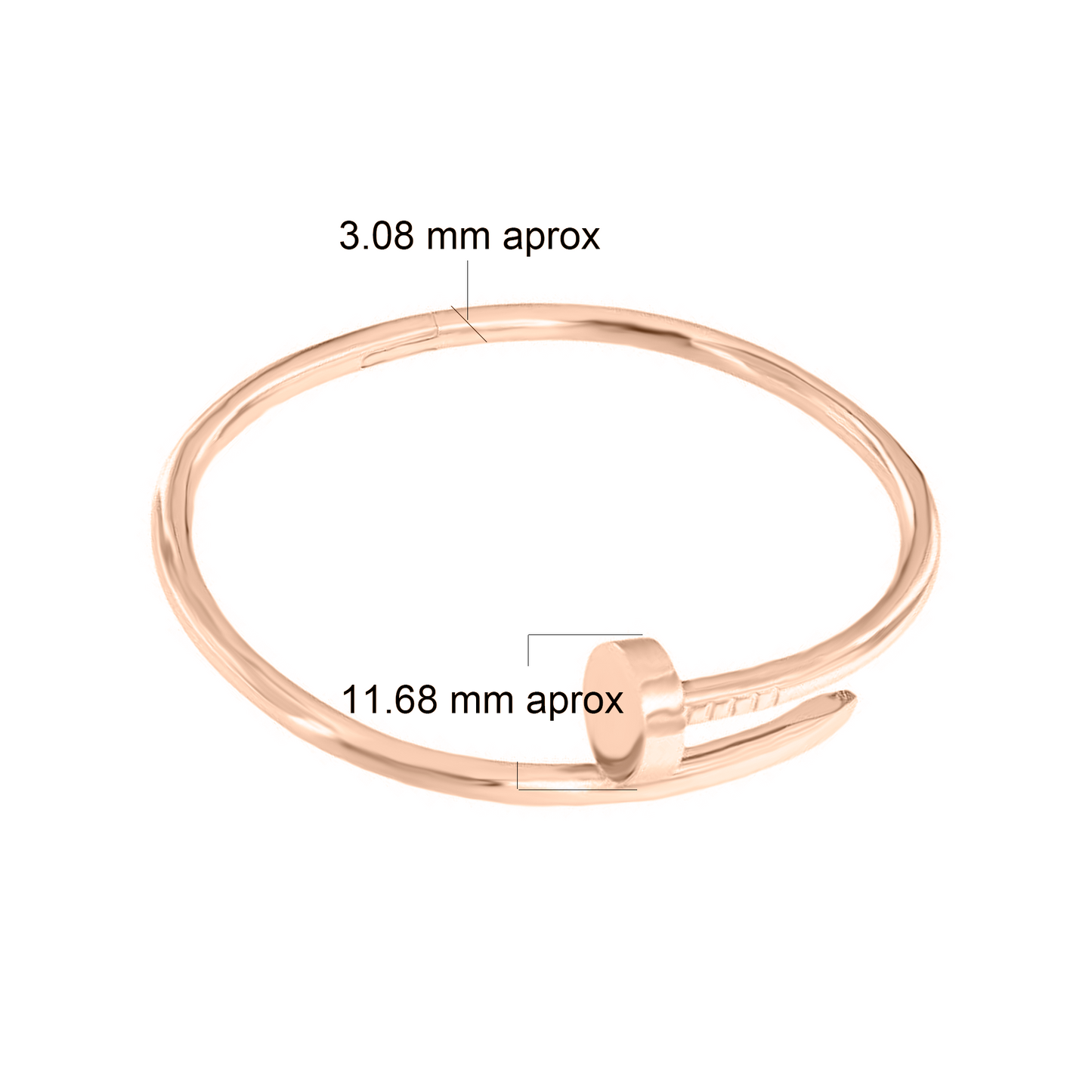 Pulsera para mujer En Oro  18k Estilo Clavo
