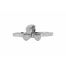 Cargar imagen en el visor de la galería, Anillo de Moño de Diamantes Oro Blanco 18 k
