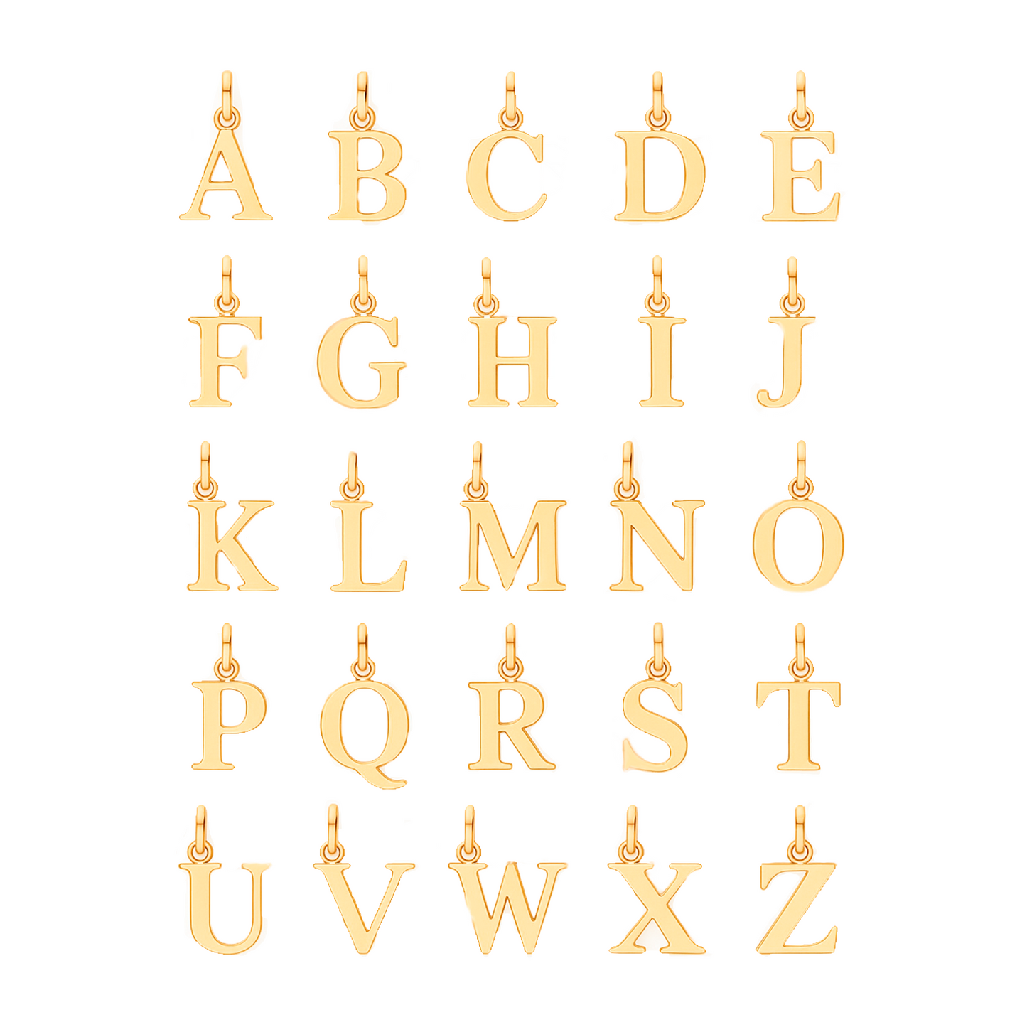 Dije Letra  , Inicial Nombre En Book Antigua Oro 18 K