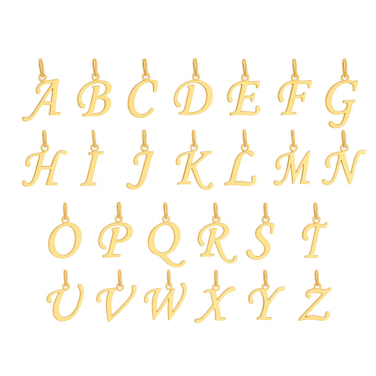 Dije Letra  , Inicial Nombre En Corsiva  Oro 18 K