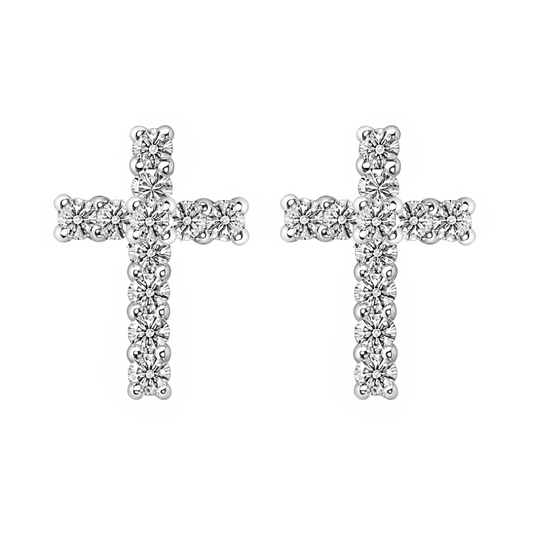 Cruces Oro Blanco 18 k