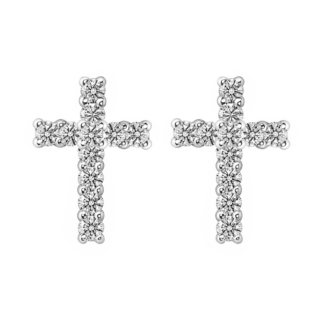 Cruces Oro Blanco 18 k