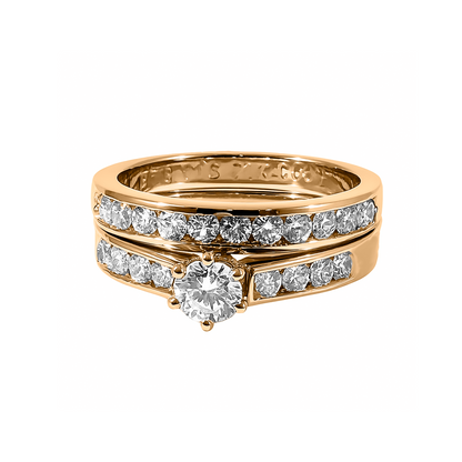 Anillo De Compromiso Y Pisargolla Oro 18k Matrimonio