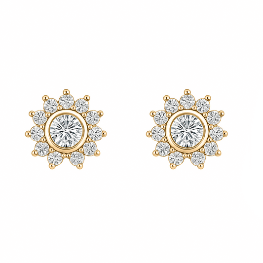 Topitos De Oro Amarillo Dama 18k