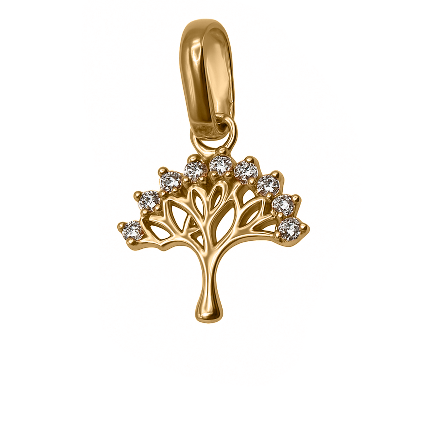 Arbol De La Vida En Oro 18 K Con Circones