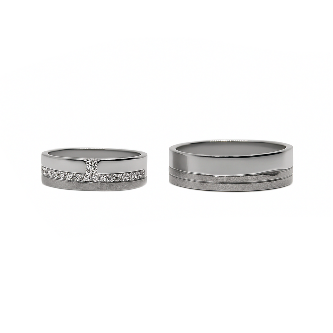 Anillos de Compromiso Modernos Económicos en Plata