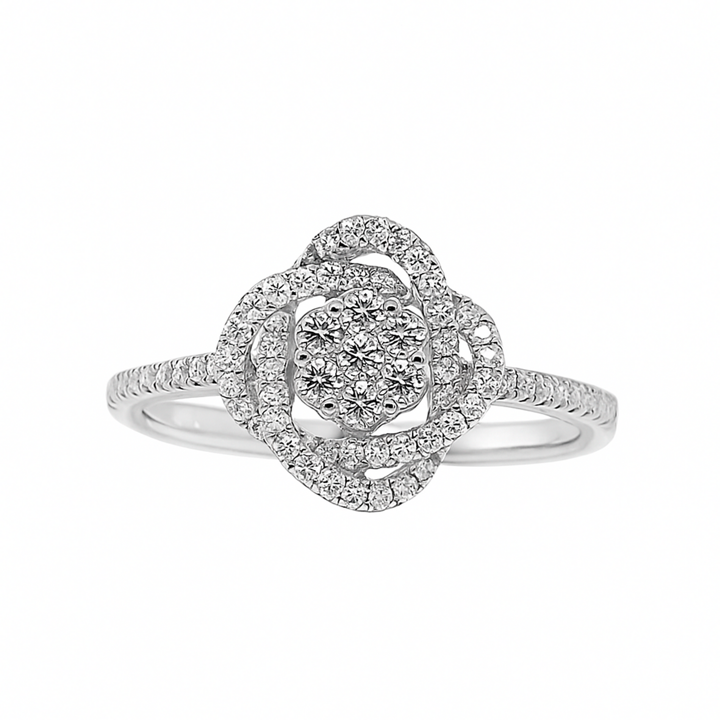 Anillo Nudo de Diamantes
