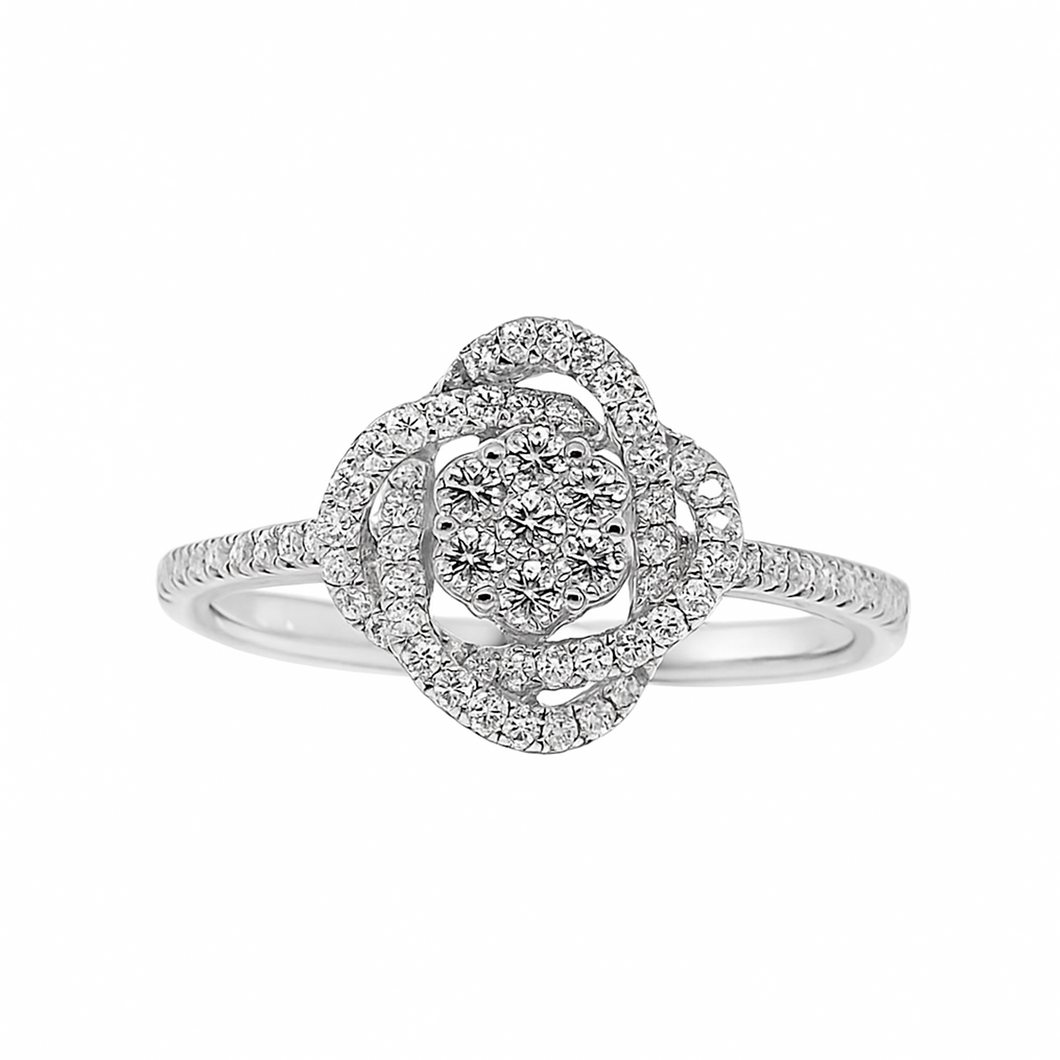 Anillo de Flor en Espiral Seccionado