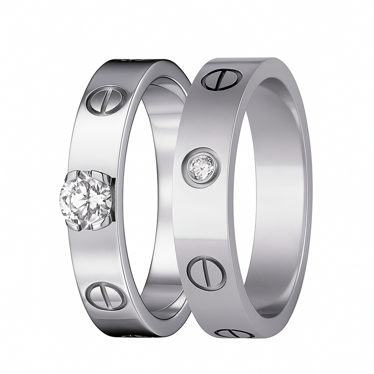 Argolla de matrimonio con tornillo en plata